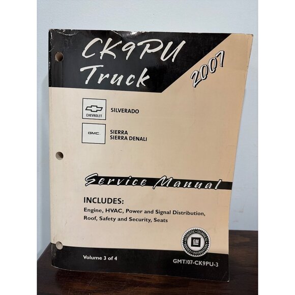 2007 CK9PU Truck Service Manual Set Of 4 Chevrolet GMC Silverado Sierra Denali - Picture 7 of 8